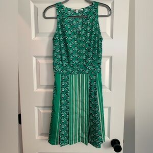 NWT women’s Medium Collective Concept Green and Blue Sailboat Dress